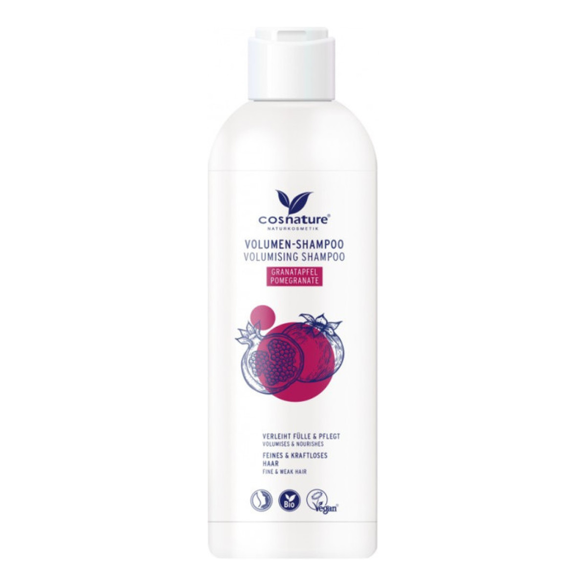 Cosnature Naturalny szampon zwiększający objętość włosów z owocem granatu 250ml