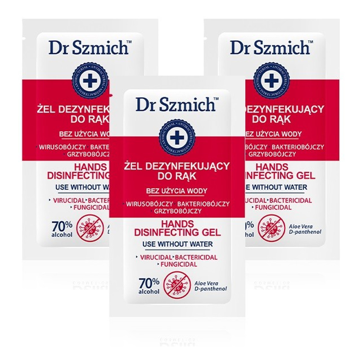 Dr Szmich Żel dezynfekujący do rąk 70% alkoholu saszetka 2ml