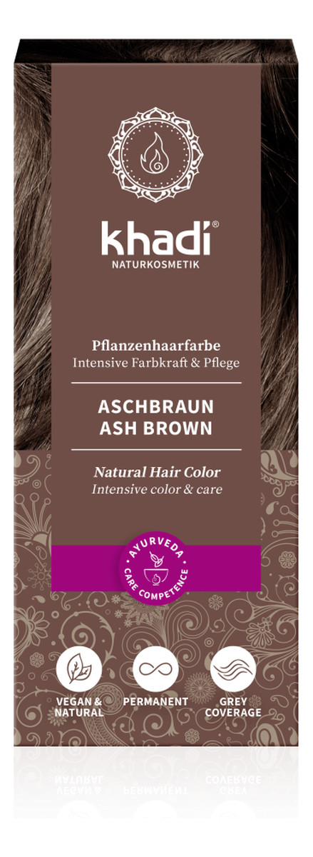NATURALNA ZIOŁOWA FARBA DO WŁOSÓW Ash Brown (Popielaty Brąz)