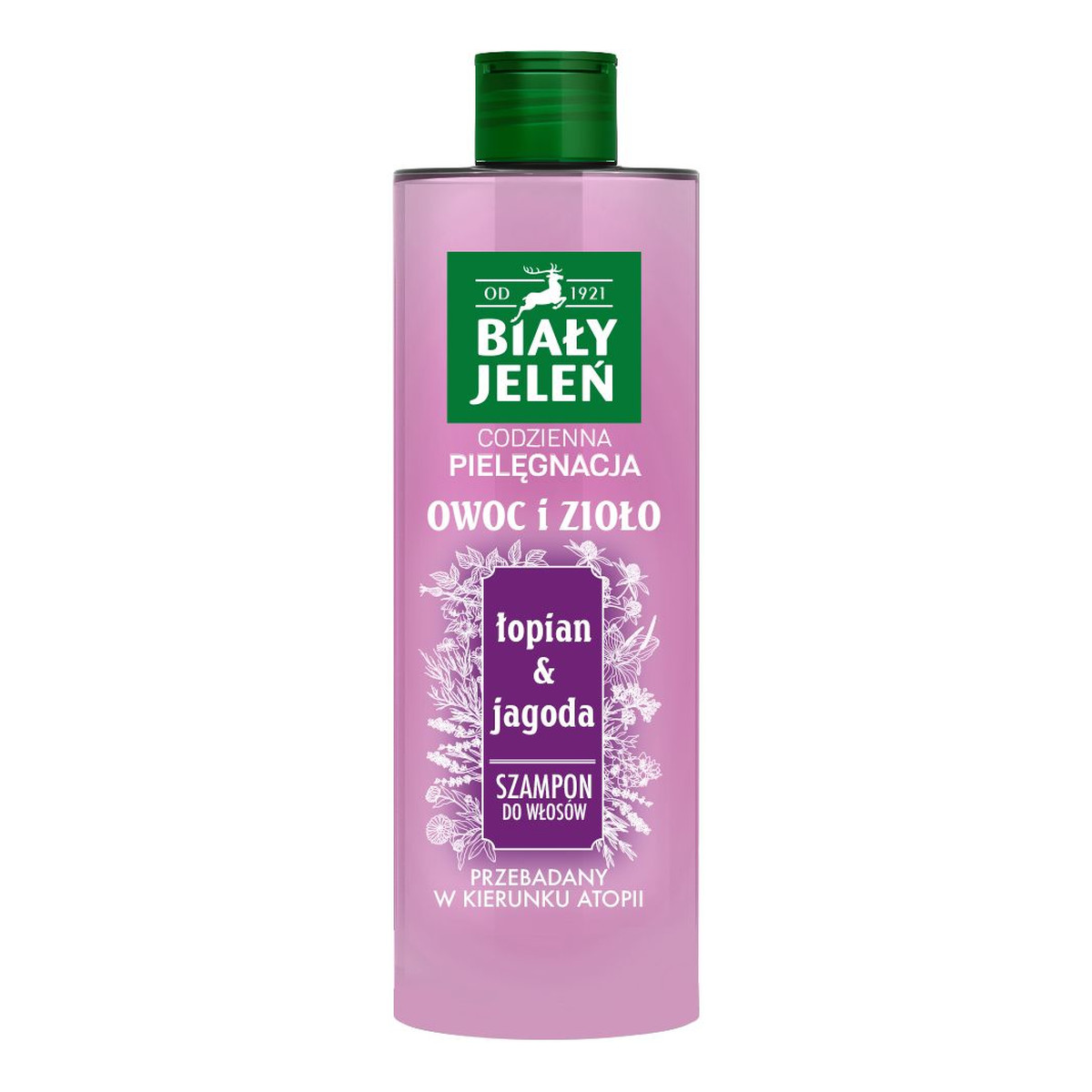 Biały Jeleń OWOC I ZIOŁO SZAMPON DO WŁOSÓW ŁOPIAN I JAGODA 400ml