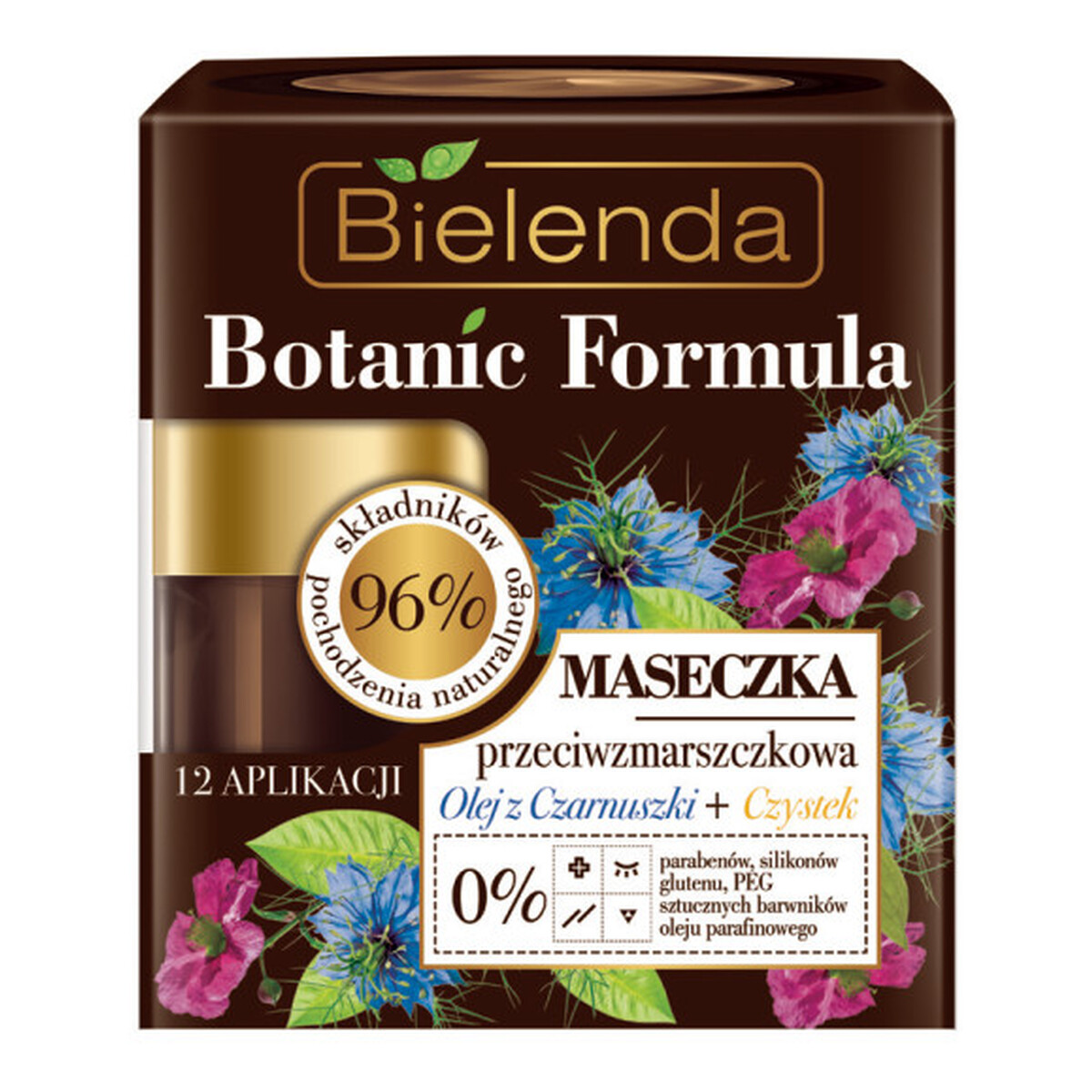 Bielenda BOTANIC FORMULA PRZECIWZMARSZCZKOWA MASECZKA do twarzy Z OLEJKIEM Z CZARNUSZKI i CZYSTKIEM 50ml
