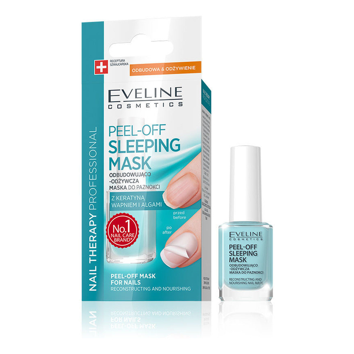 Eveline Nail Therapy Peel-Off Sleeping maska do paznokci odbudowująco-odżywcza 12ml