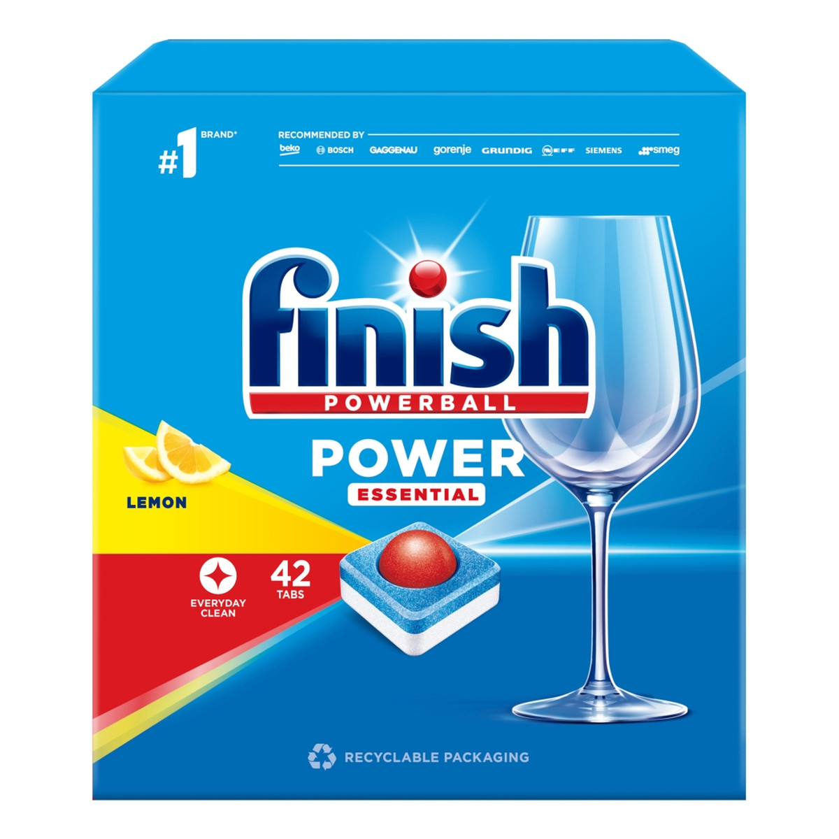 Finish Power essential tabletki do zmywarki lemon 42szt