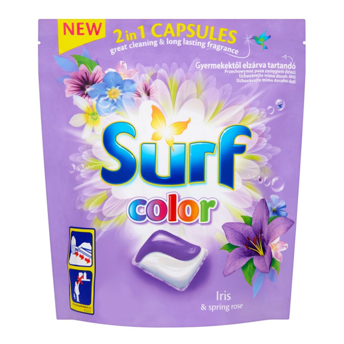 Surf Color Iris & Spring Rose 2in1 Kapsułki do prania 30szt