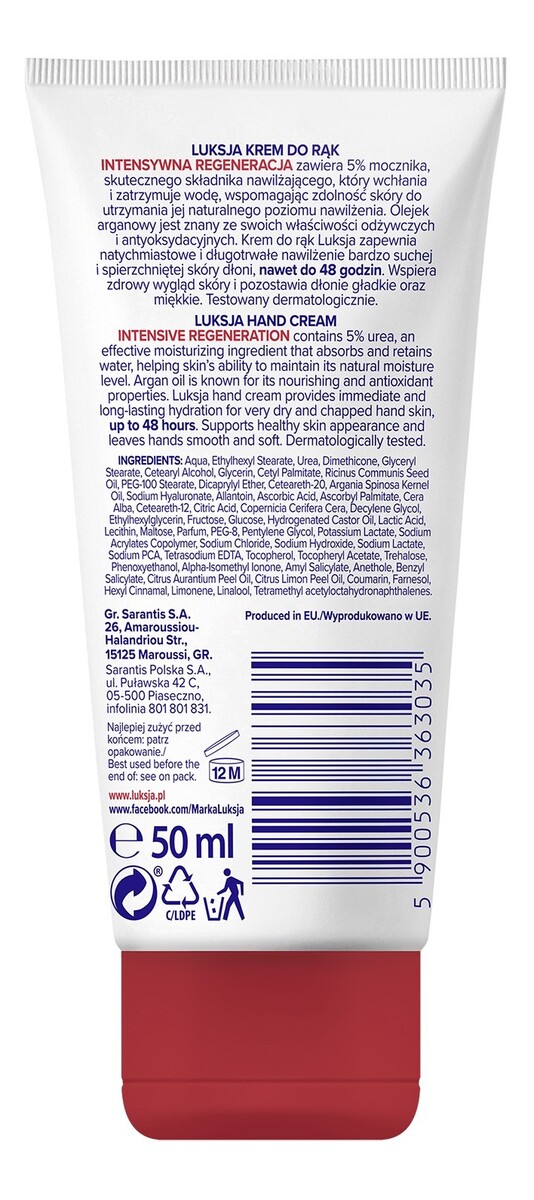 Krem do rąk Intensywna regeneracja