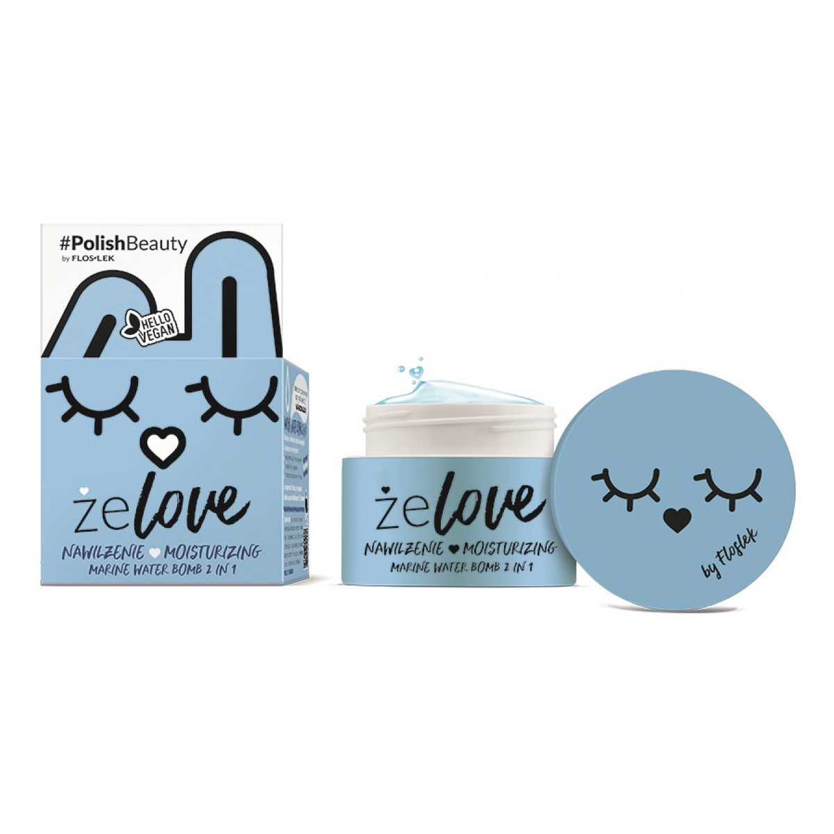FlosLek ŻELove Water Bomb 2w1 Marine Żel do twarzy z kwasem hialuronowym