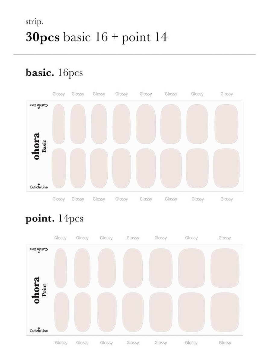 Lakier hybrydowy w naklejce Light1opakowanie 30szt