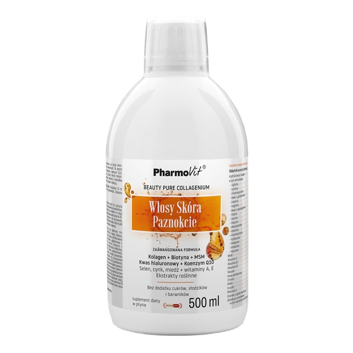 Pharmovit Włosy skóra paznokcie suplement diety w płynie 500ml