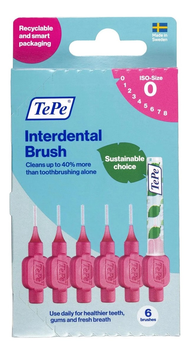 Original szczoteczki międzyzębowe 0.4mm różowe 6szt