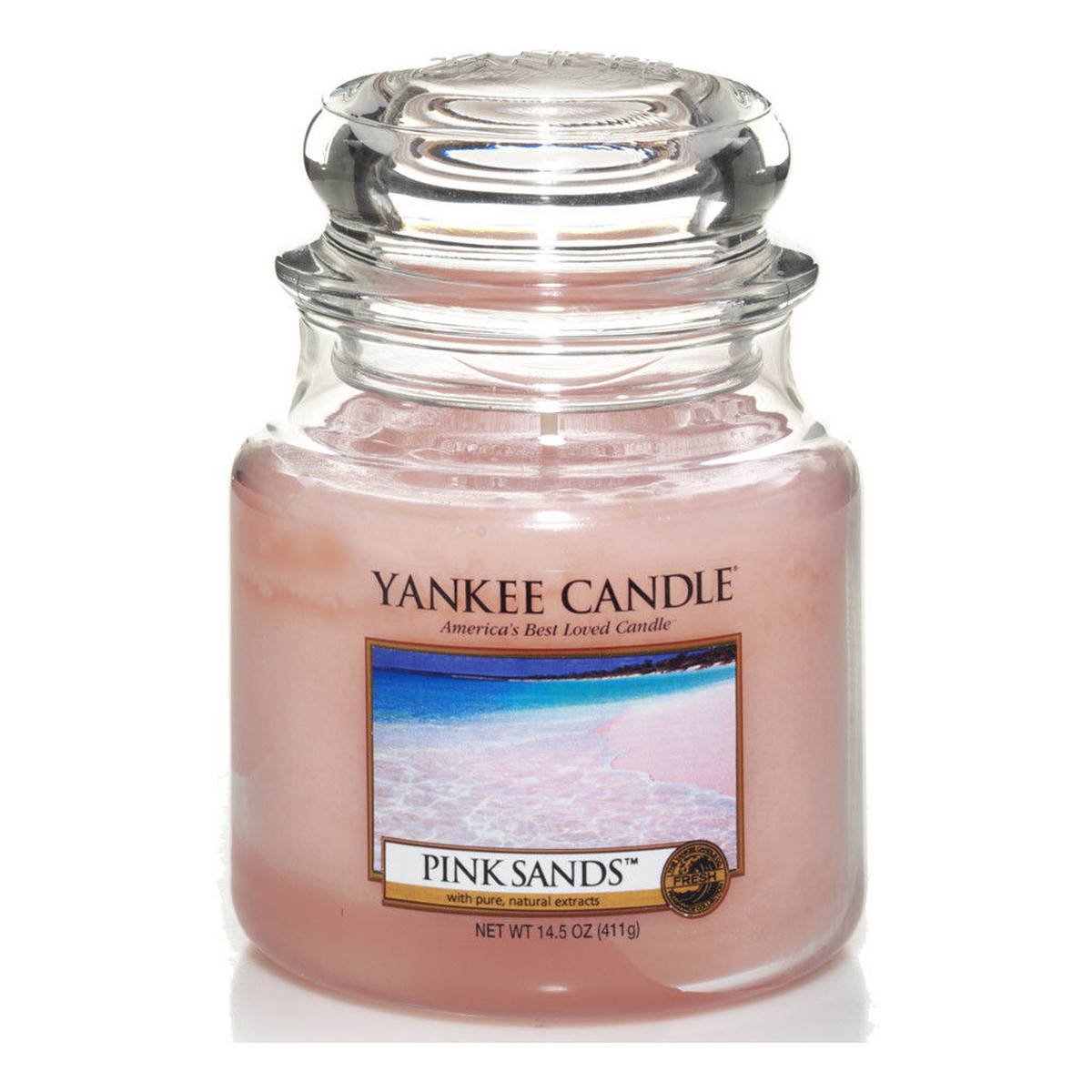 Yankee Candle Med Jar średnia świeczka zapachowa Pink Sands 411g