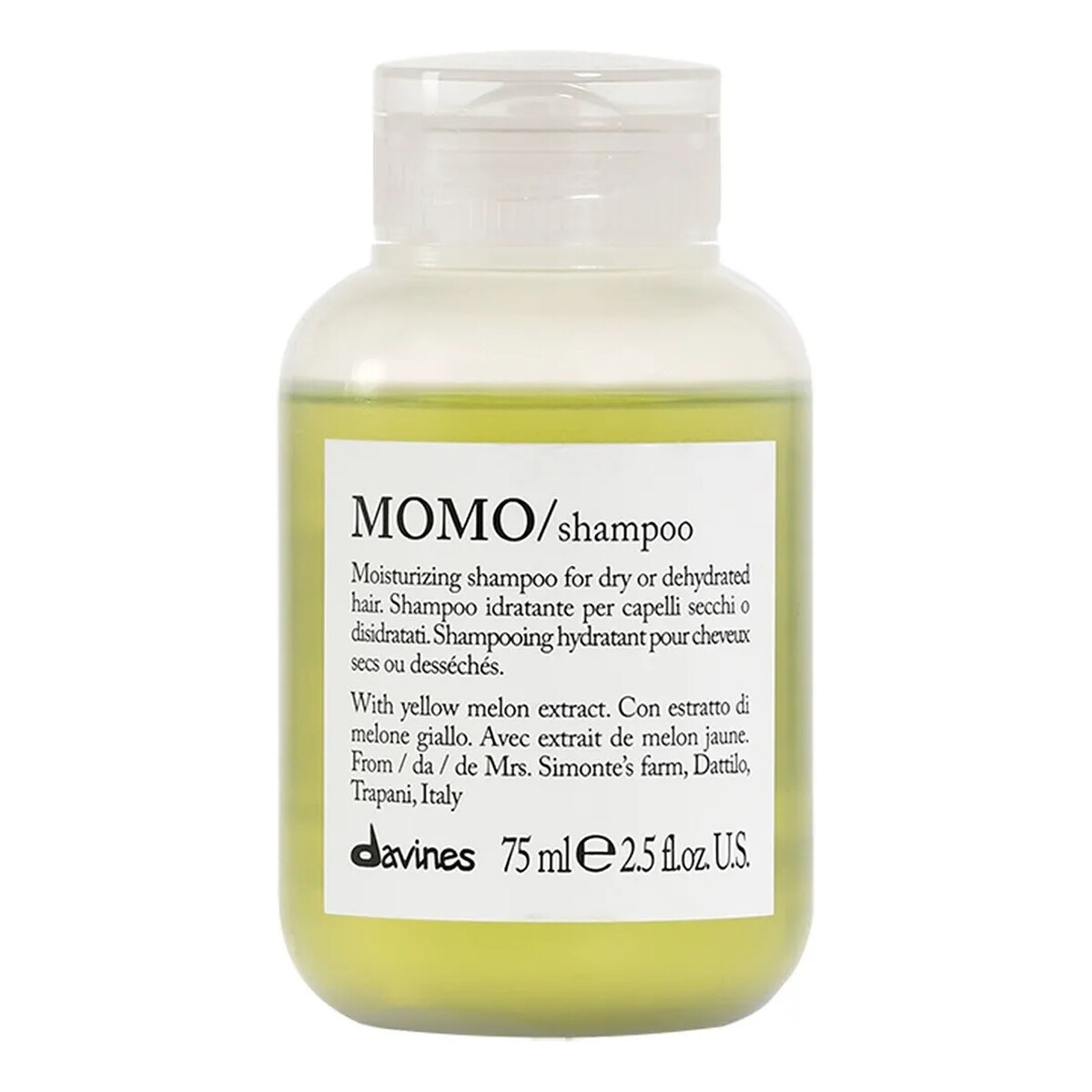 Davines Essential haircare momo shampoo nawilżający szampon do włosów suchych i odwodnionych 75ml