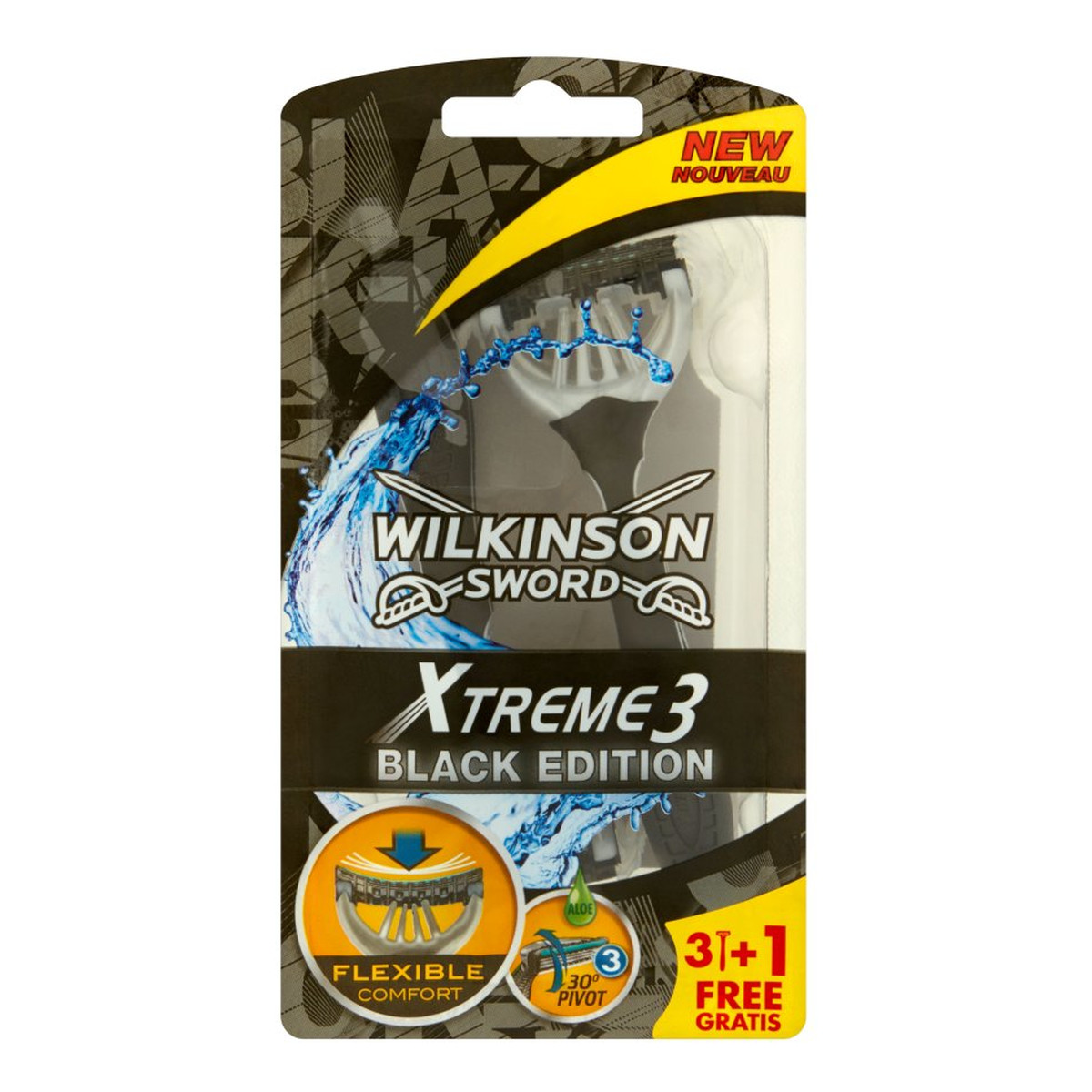 Wilkinson Xtreme 3 Black Edition Jednoczęściowe maszynki do golenia 4szt
