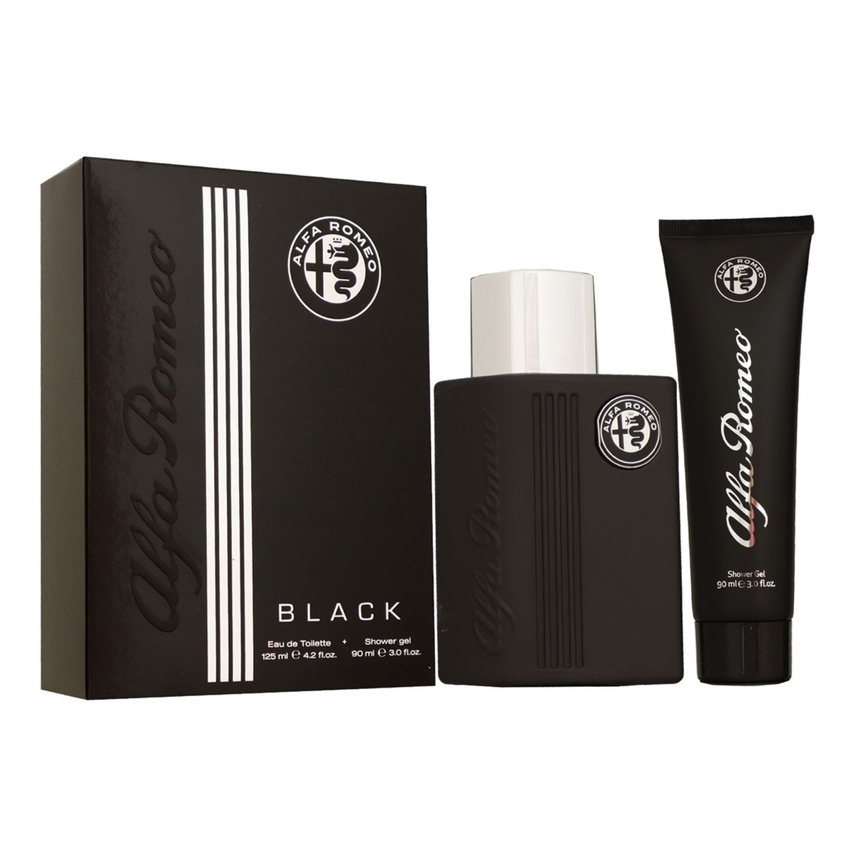 Alfa Romeo Black zestaw woda toaletowa spray 125ml + żel pod prysznic 90ml