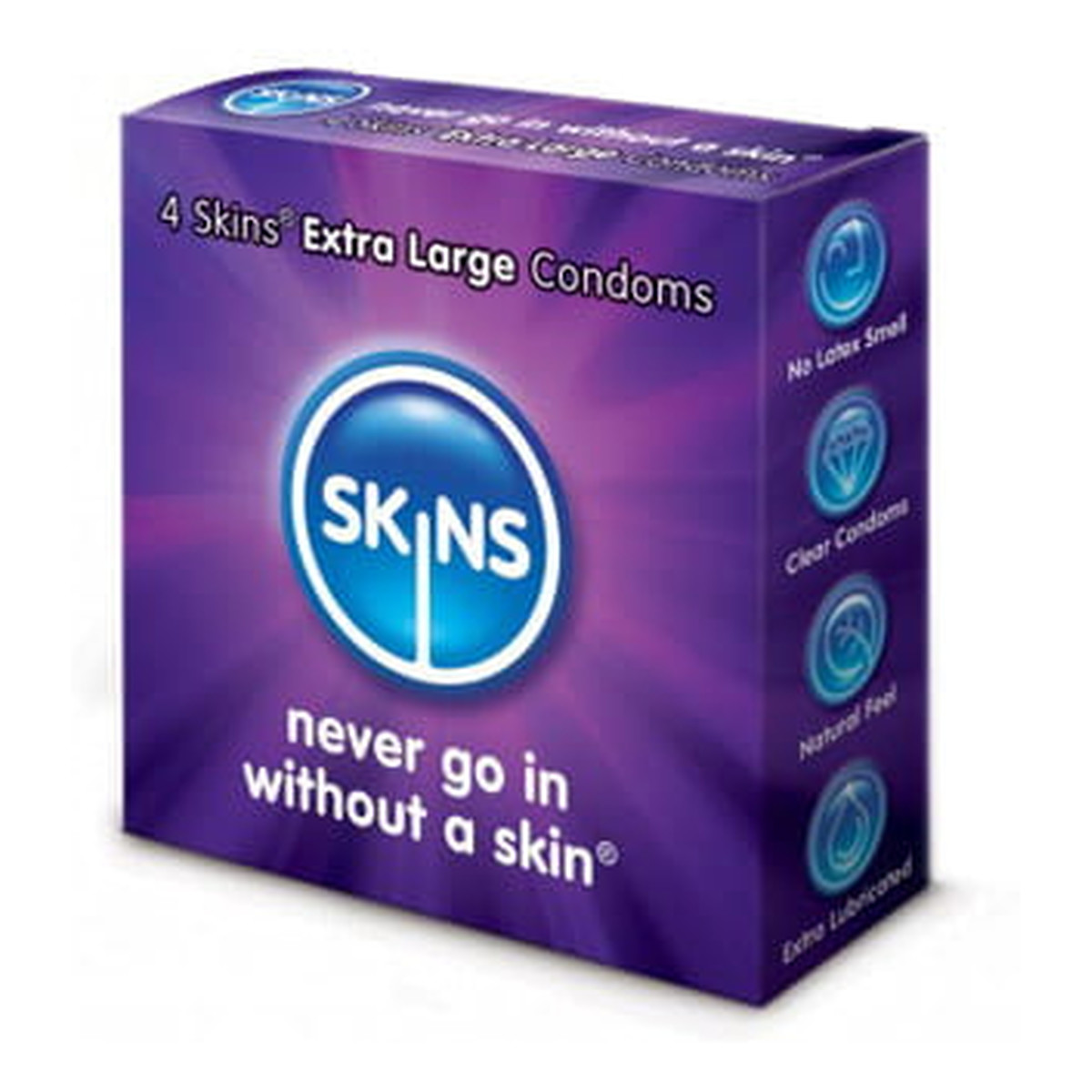 Skins Extra large condoms prezerwatywy powiększone 57mm 4szt.