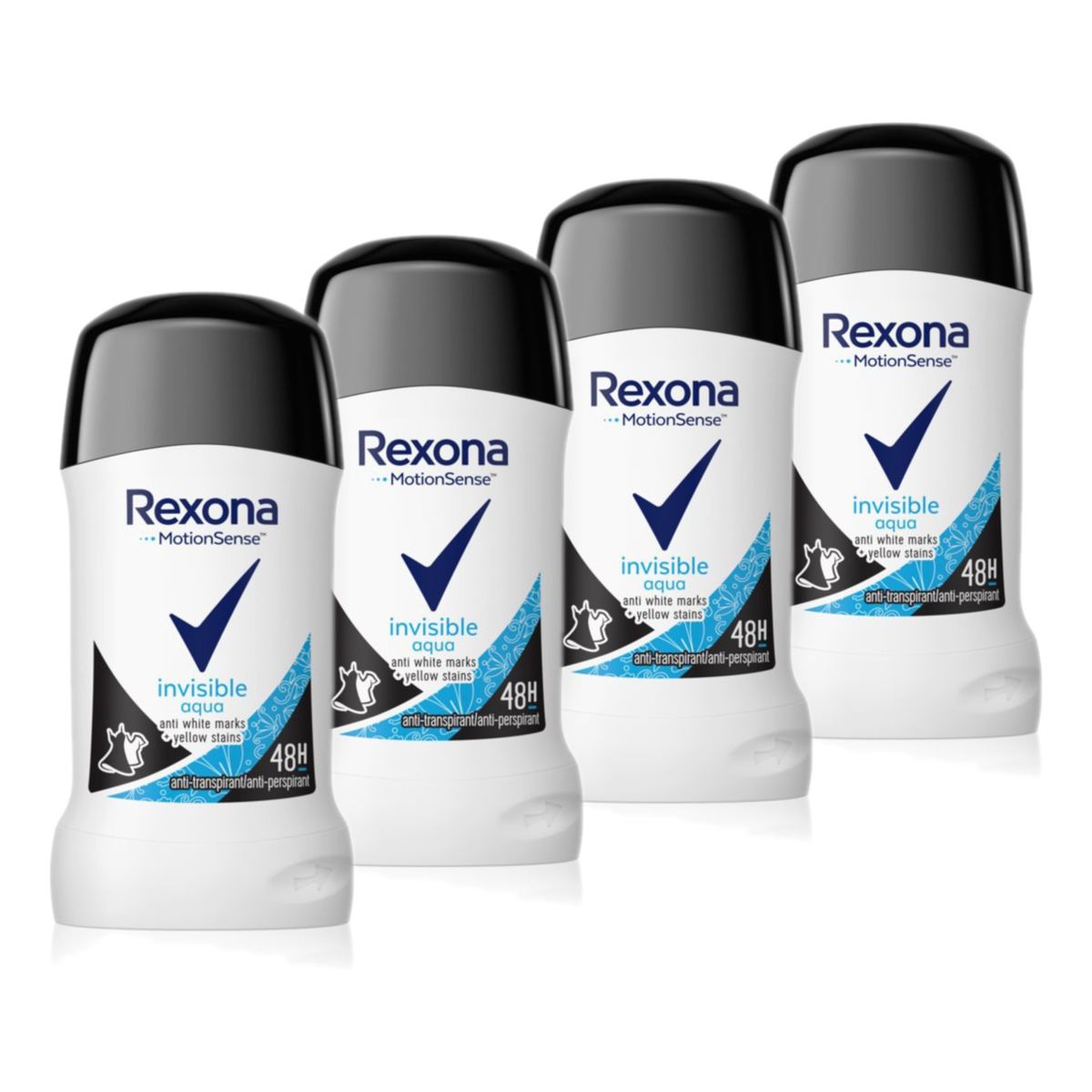 Rexona Invisible Aqua Antyperspirant w sztyfcie dla kobiet 4x40ml