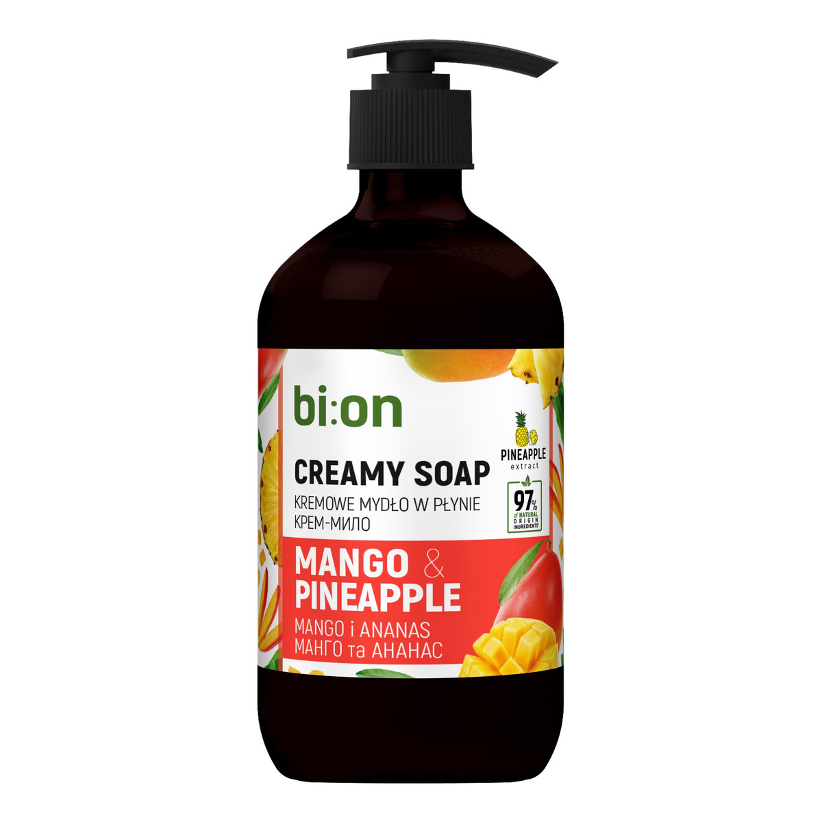 Bio Naturell Kremowe mydło w płynie z pompką Mango i Ananas 473ml