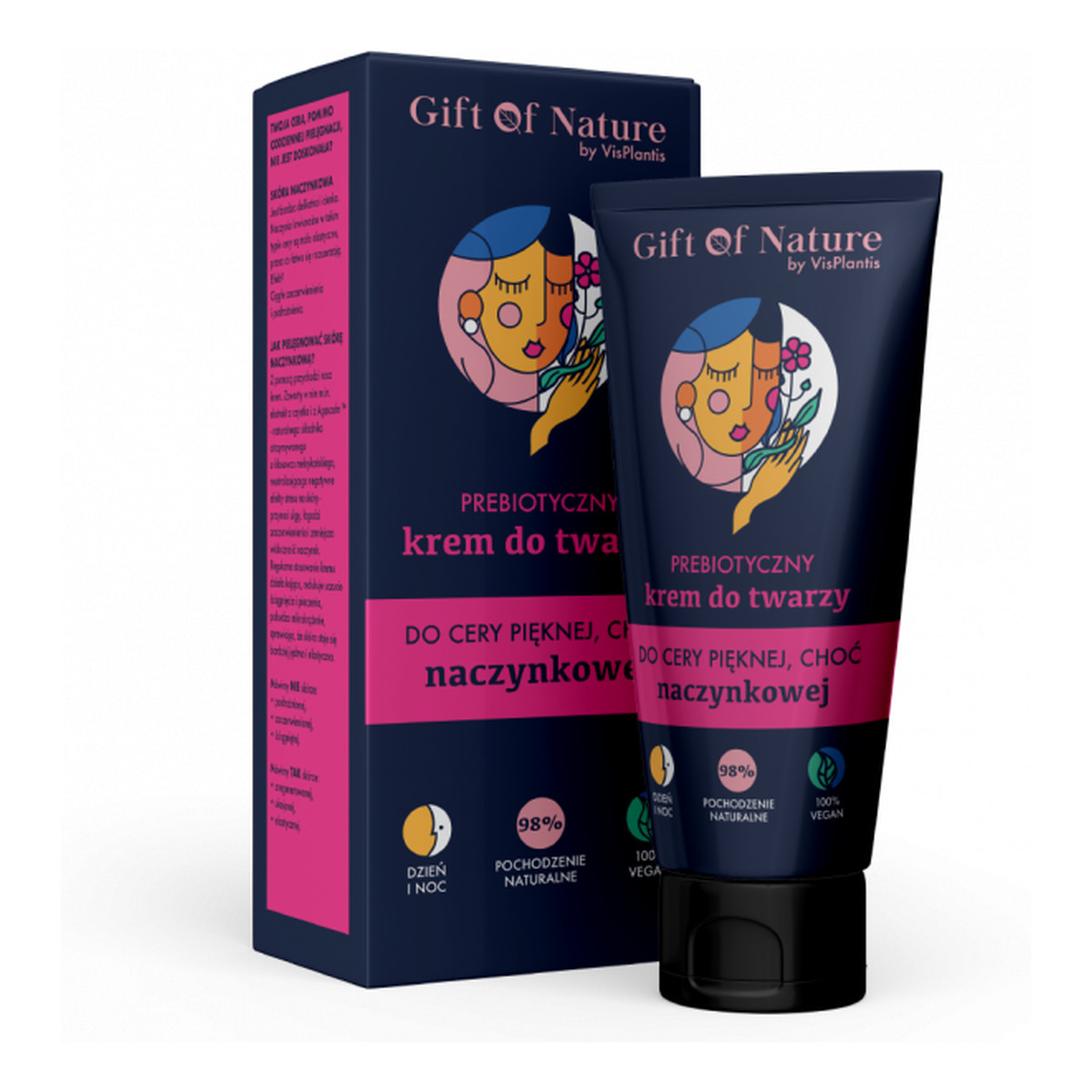 Gift of Nature Prebiotyczny krem do twarzy do cery naczynkowej 50ml