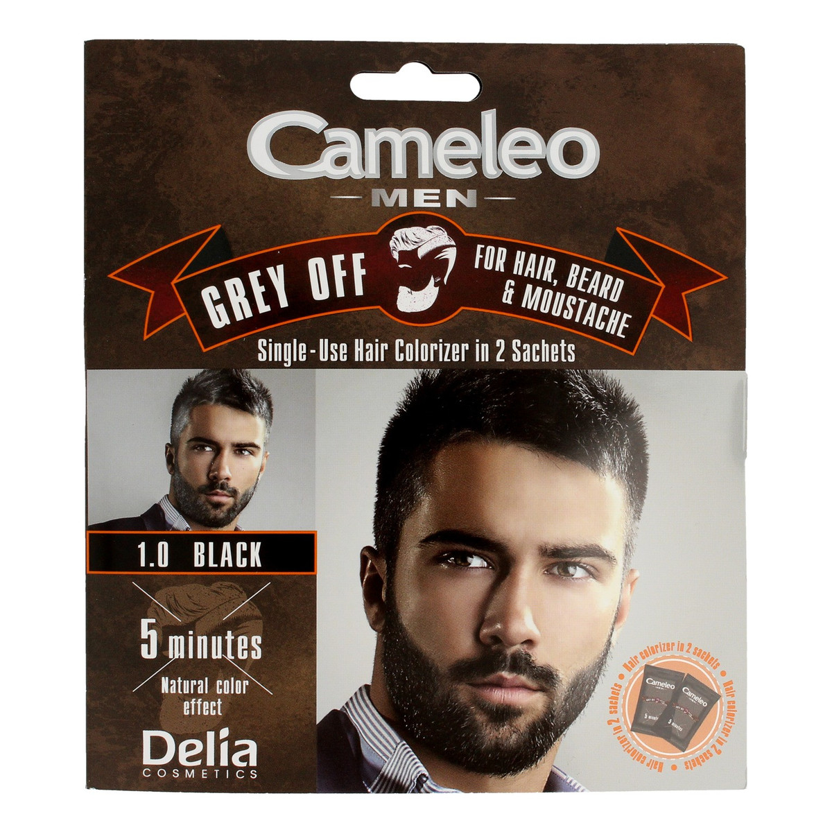 Cameleo Men Krem koloryzujący do włosów brody i wąsów 15ml