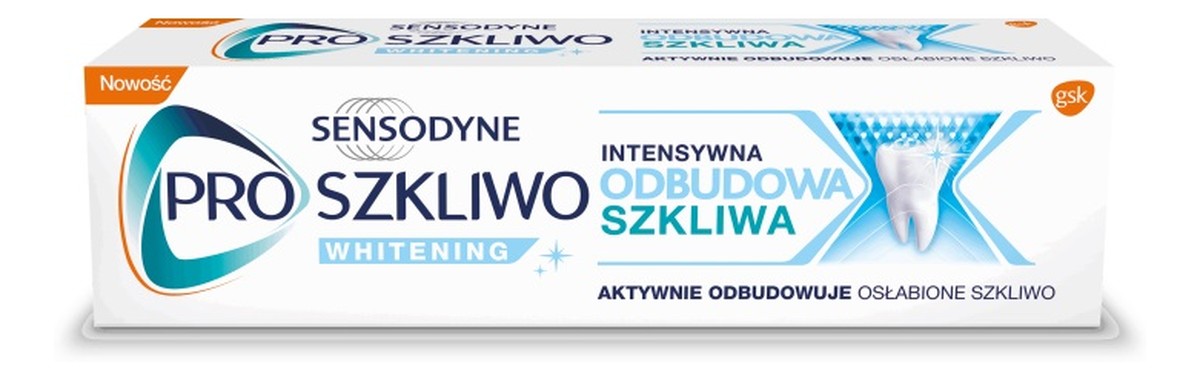 Proszkliwo intensywna odbudowa szkliwa pasta do zębów whitening