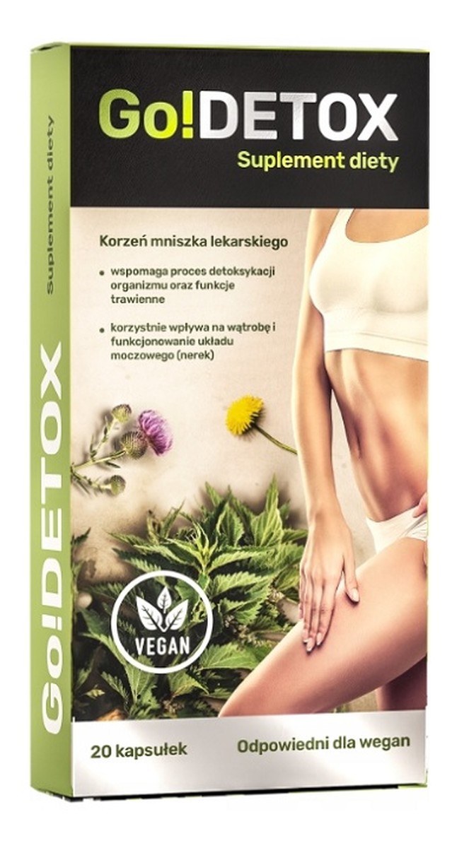 Go!detox suplement diety wspomagający pracę wątroby 20 kapsułek