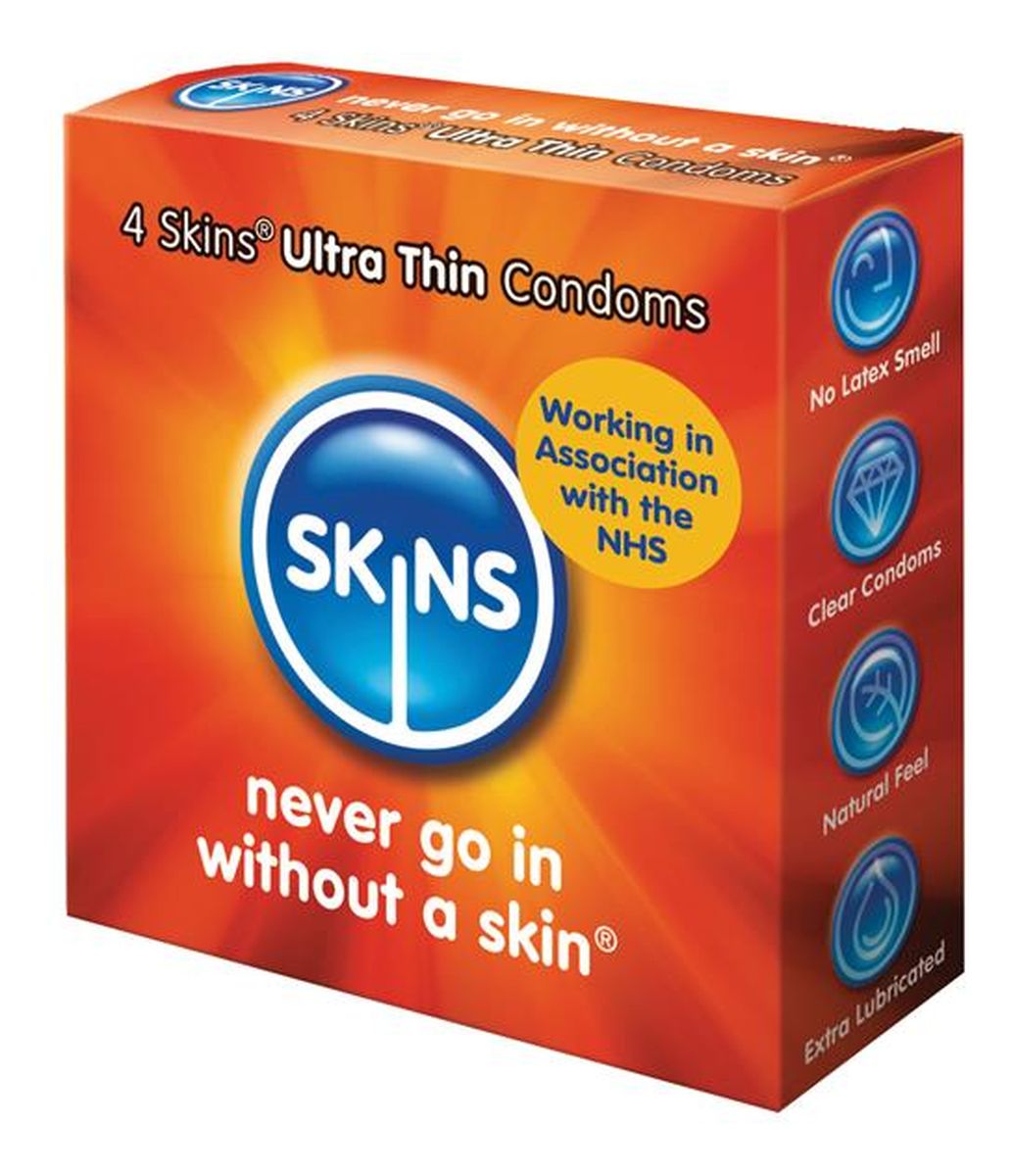 Ultra thin cienkie prezerwatywy 4szt