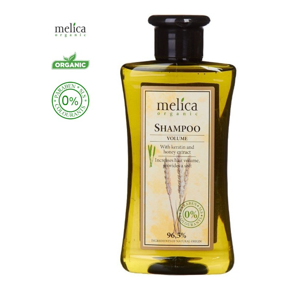 Melica Organic Szampon organiczny do włosów Maksymalna objętość z keratyną i ekstraktem z miodu 300ml