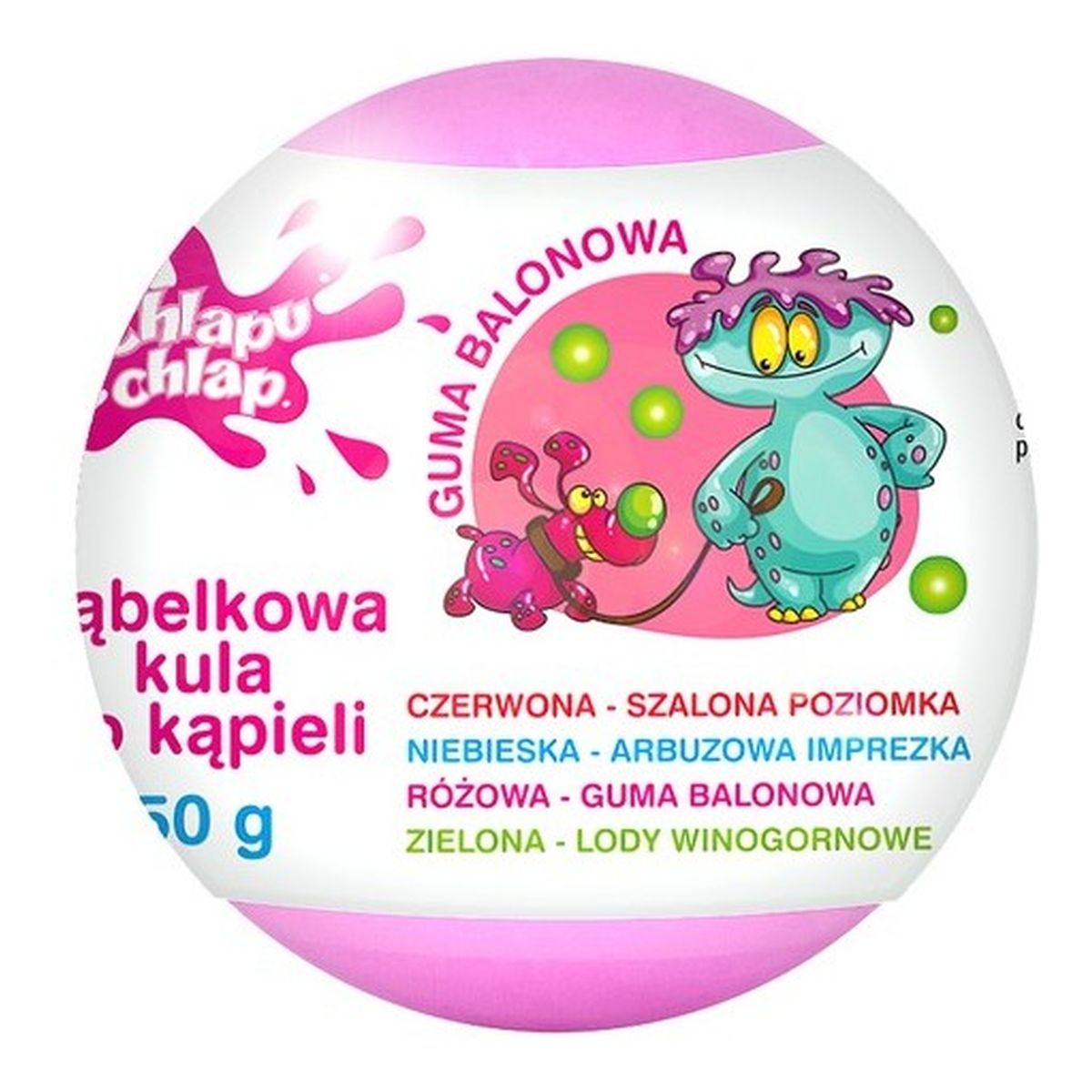 Chlapu Chlap KULA DO KĄPIELI BĄBELKOWA MIX ZAPACHÓW 50g