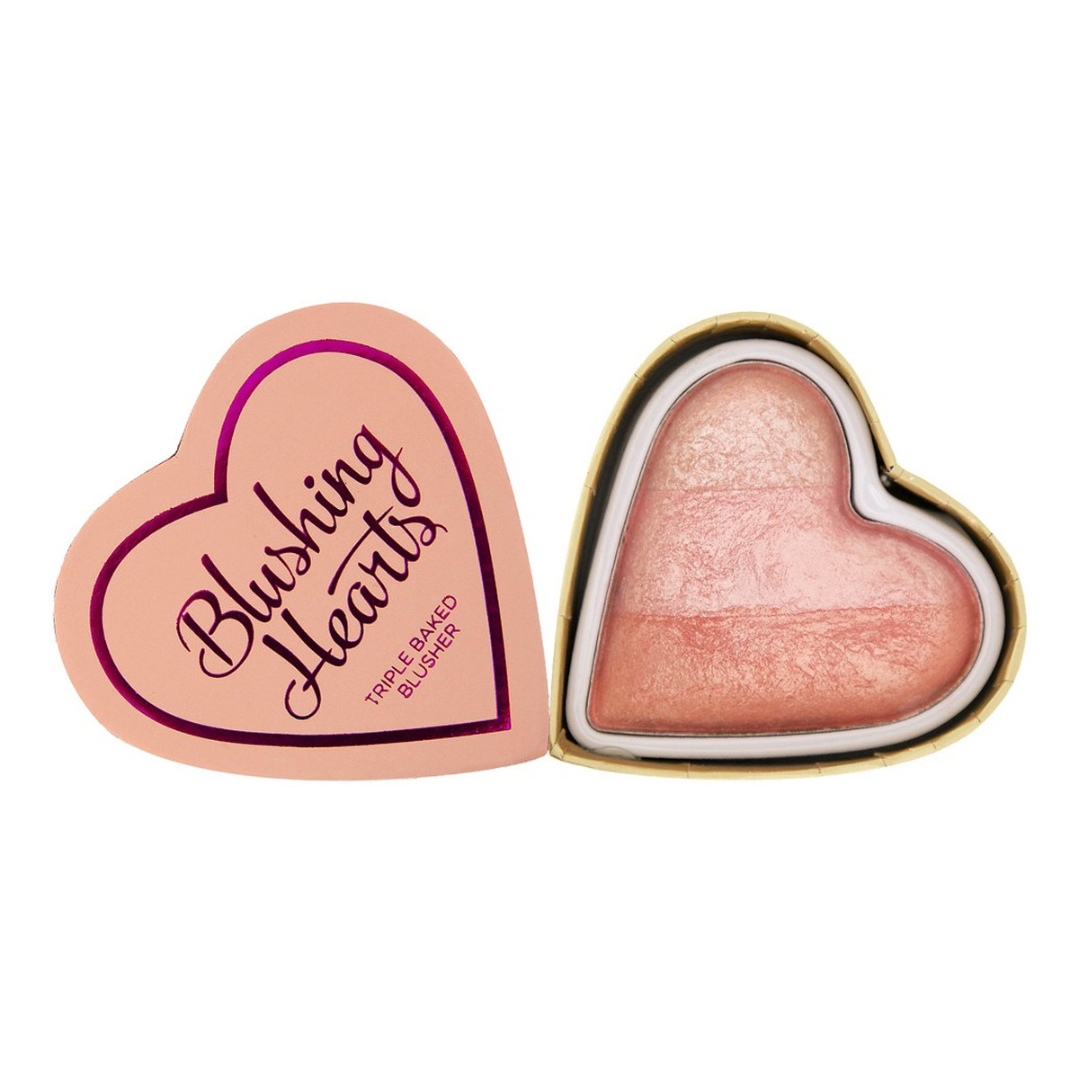 Makeup Revolution I Love Make Up Blushing Hearts Potrójnie Wypiekany Róż Bronzer Do Twarzy 10g