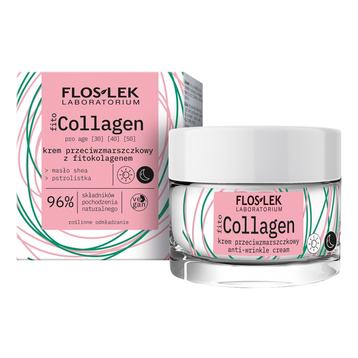 FlosLek fitoCollagen Pro Age Krem przeciwzmarszczkowy z fitokolagenem na dzień i na noc 30ml