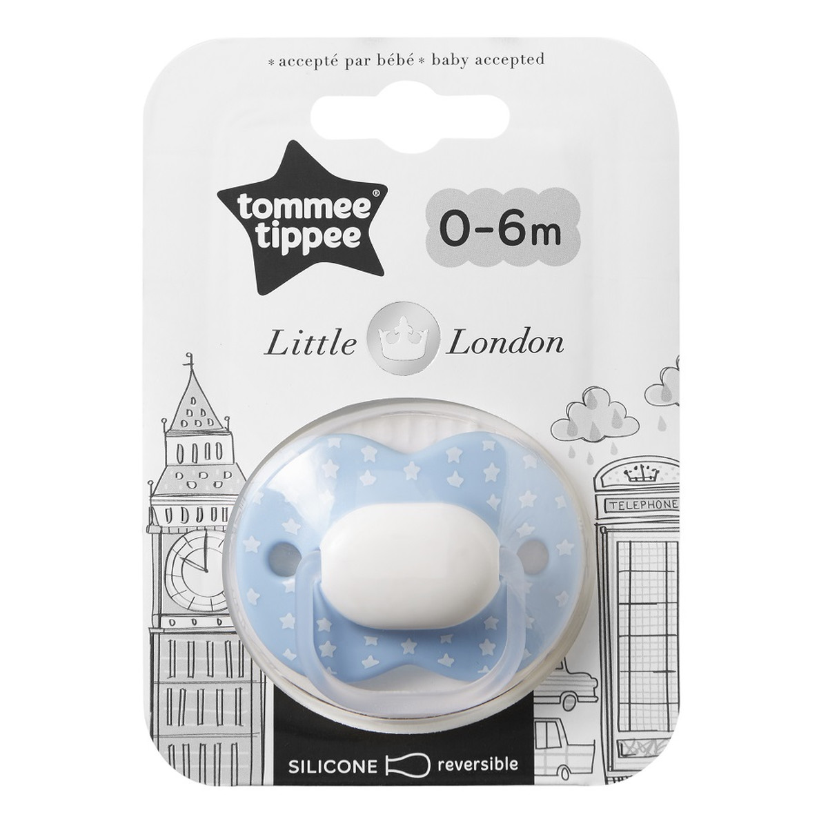 Tommee Tippee Little london smoczek uspokajający 0-6m boy