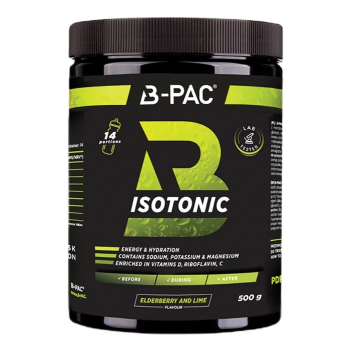 AronPharma B-pac isotonic suplement diety w formie proszku czarny bez 500g