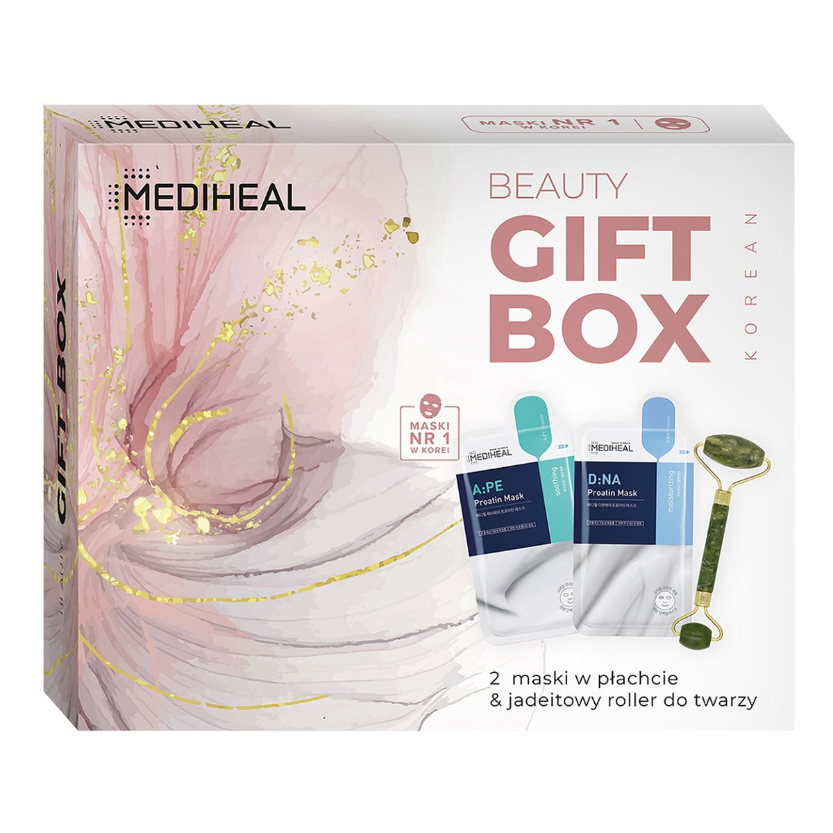 Mediheal Beauty Gift Box Zestaw maski w płachcie + jadeitowy roller do twarzy