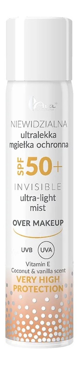 Niewidzialna ultralekka mgiełka ochronna SPF50+