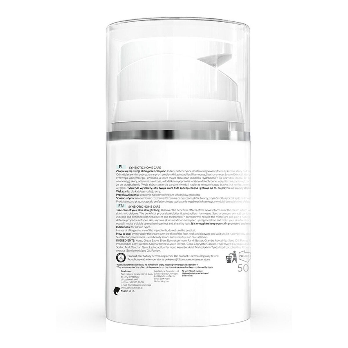 Apis Synbiotic Home Care Krem z probiotykami i prebiotykami na noc 50ml