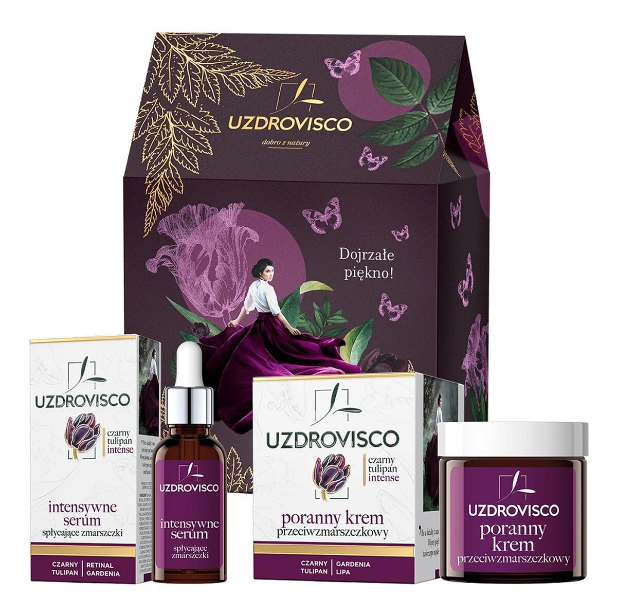 Zestaw poranny krem przeciwzmarszczkowy 50ml + intensywne serum spłycające zmarszczki 30ml