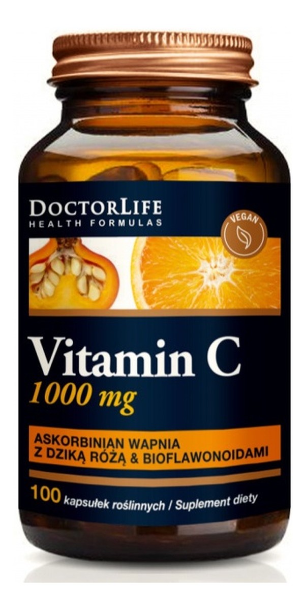 Vitamin c buffered vitamin c buforowana witamina c 1000mg suplement diety dzika róża & bioflawonoida 100 kapsułek