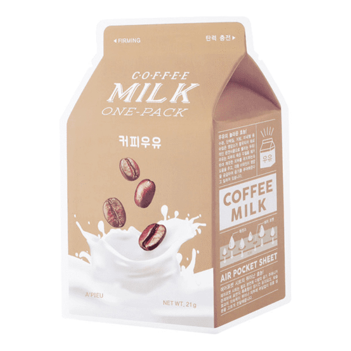 A'Pieu Milk One-pack ujędrniająca maseczka w płachcie Coffee 20g