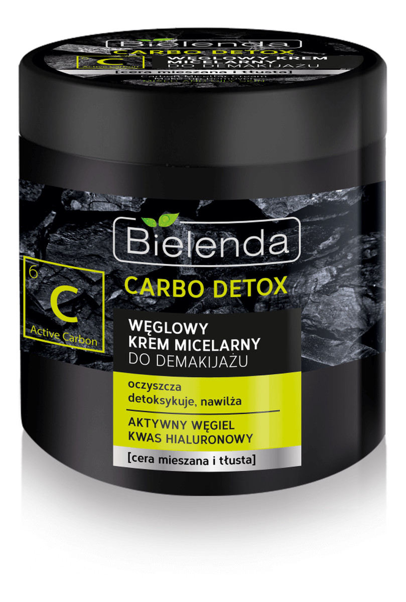 Węglowy Krem micelarny do demakijażu dla cery mieszanej i tłustej
