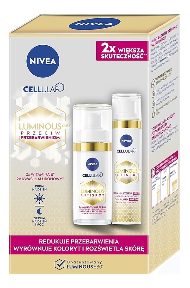 Zestaw krem na dzień przeciw przebarwieniom 40ml + intensywne serum na przebarwienia 30ml