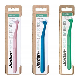 Green Clean Flosser ekologiczna rączka do nici dentystycznej mix kolorów 1 szt