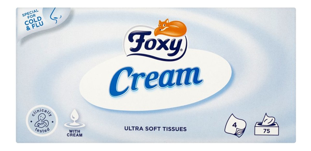 Cream Ultra miękkie chusteczki 4 warstwy 75 szt.