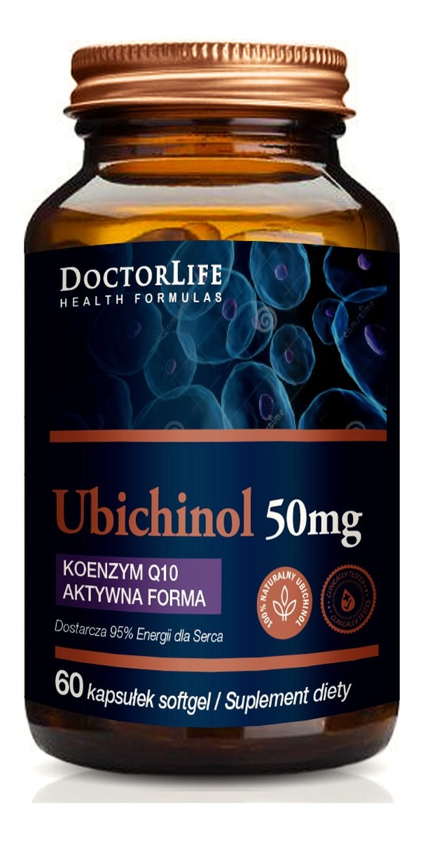 Ubichinol koenzym q10 aktywna forma 50mg suplement diety 60 kapsułek