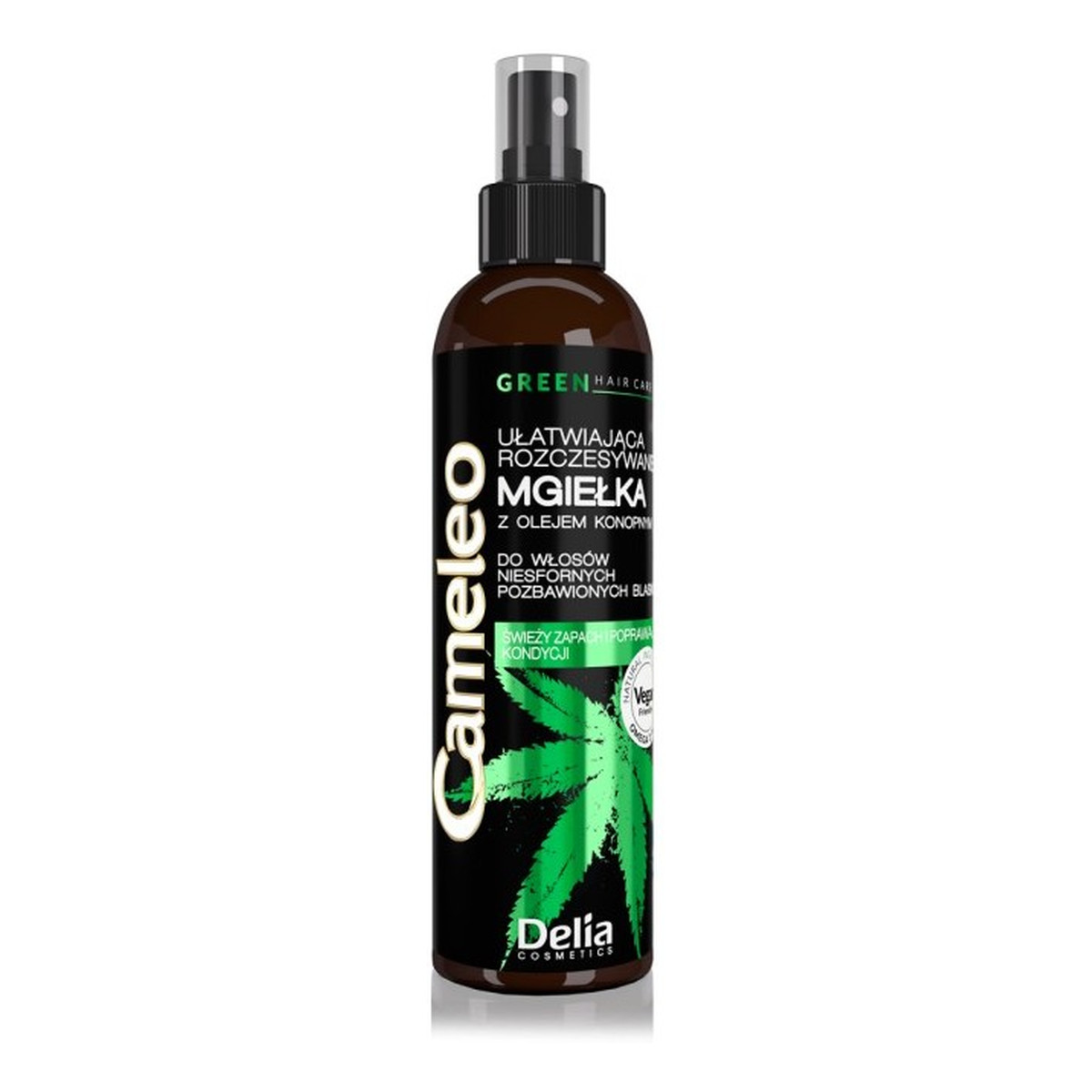 Cameleo Green Hair Care Ułatwiająca Rozczesywanie Mgiełka Z Olejem Konopnym Do Włosów Niesfornych Pozbawionych Blasku 200ml