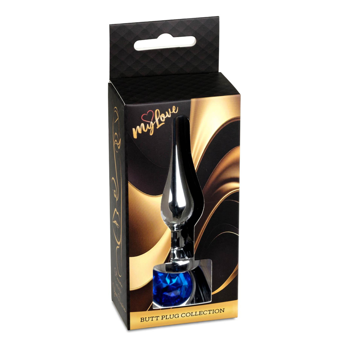 MyLove Butt Plug Collection Jewellery Silver metalowy korek analny Dark Blue