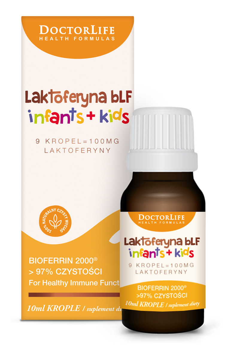 Laktoferyna blf infants + kids 100mg suplement diety w kroplach