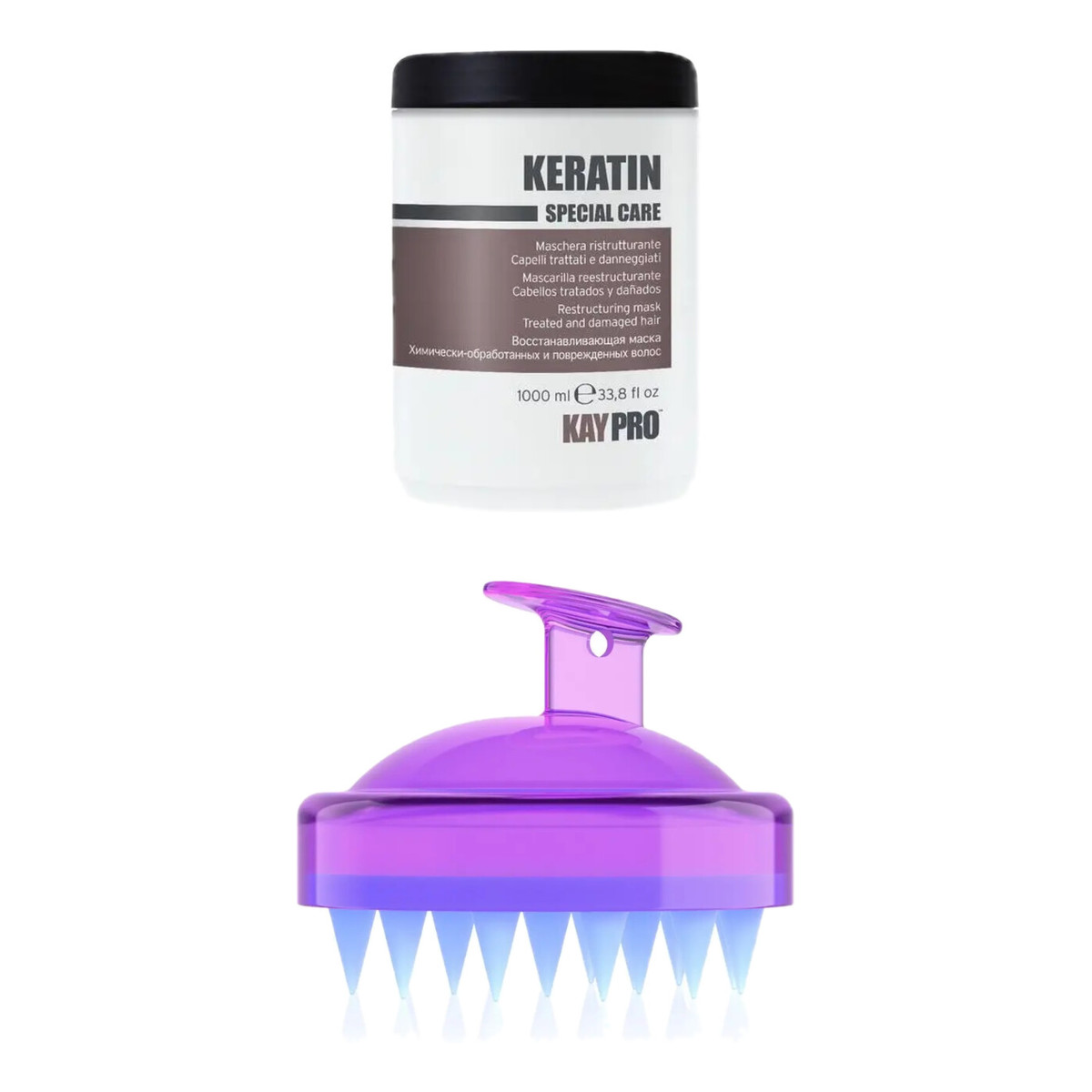 KayPro Keratin Special Care Maska regenerująca 1L + Masażer do skóry głowy