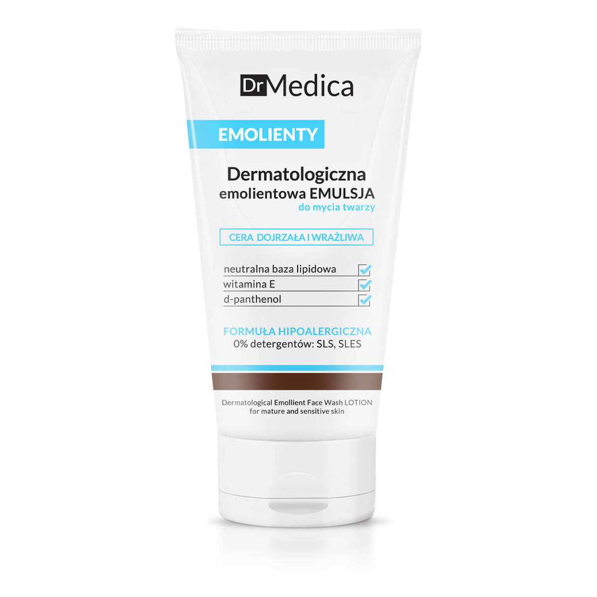Bielenda Dr Medica Emolienty Dermatologiczna Emolientowa Emulsja Do Mycia Twarzy Cera Dojrzała i Wrażliwa 150ml