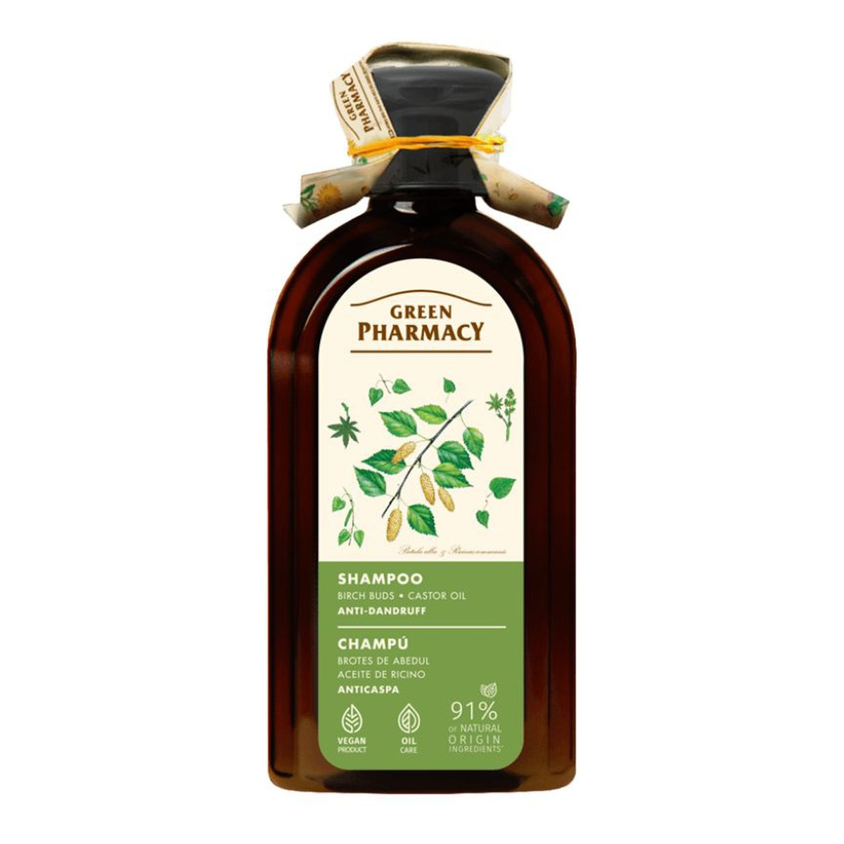 Green Pharmacy Przeciwłupieżowy Szampon Pąki Brzozy i Olej Rycynowy 350ml