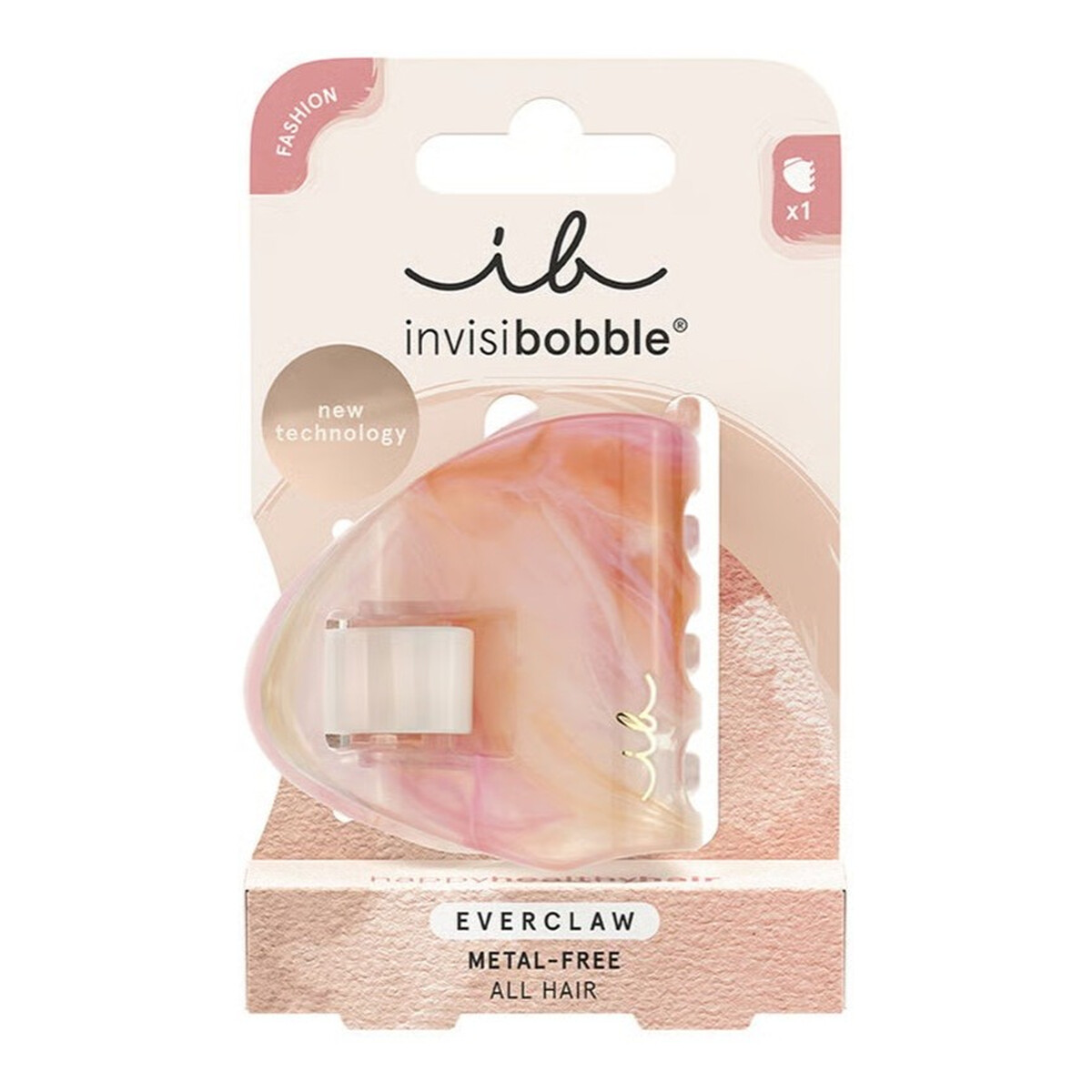 Invisibobble Everclaw Fashion klamra do włosów Pink Blossom M 1szt