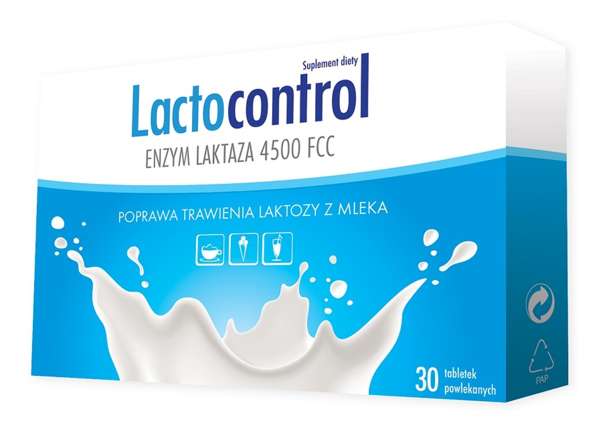 Enzym Laktaza 4500 FCC suplement diety 30 tabletek powlekanych